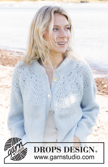 Tidal Treasures Jacket Drops Free Knitting Patterns By Drops