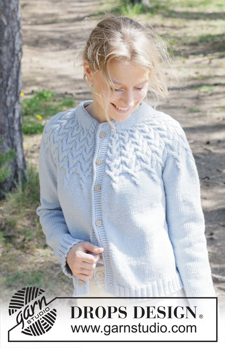 Mermaid Echo Cardigan DROPS 254 4 Bezpłatne wzory na druty od DROPS