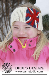 DROPS Extra 0-1012 - Gehaakte DROPS Olympische hoofdband van Nepal.