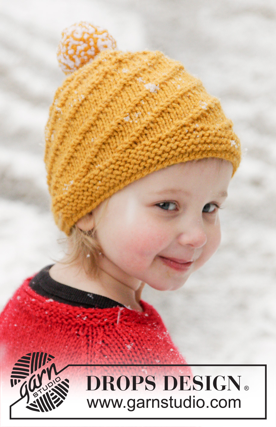 Swirl N Twirl / DROPS Extra 0-1020 - Knitted DROPS hat with spiral pattern in ”Alaska”. Size 1-12 years