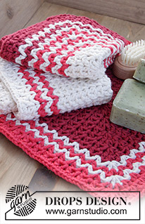 Christmas Treat / DROPS Extra 0-1070 - DROPS Cotton Viscose lõngast heegeldatud kalender / tasku jõuludeks
