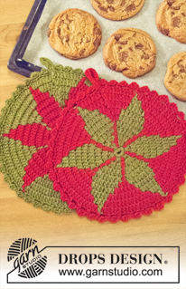 Christmas Potholders & Trivets / DROPS Extra 0-1071