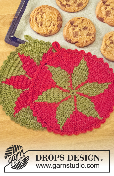 Christmas Potholders & Trivets / DROPS Extra 0-1071
