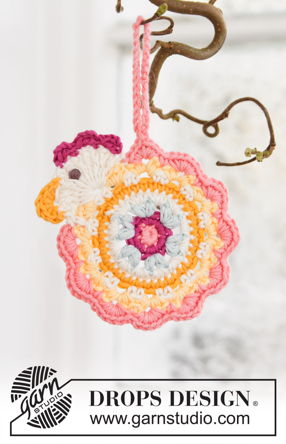 Chicken Vanes / DROPS Extra 0-1097 - DROPS Pasen: haak DROPS paaskuiken van ”Safran”.
