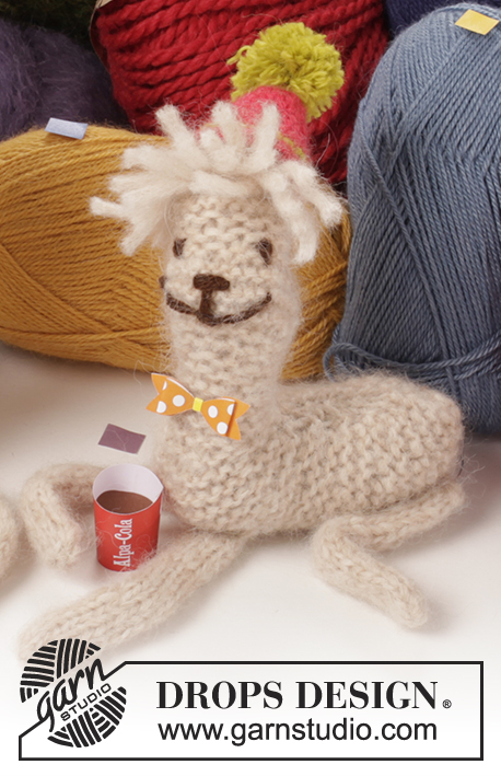 Ronald / DROPS Extra 0-1179 - Alpaga DROPS au point mousse, en “Air” avec chapeau au crochet.