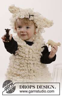 Counting Sheep / DROPS Extra 0-1224 - Strikket får sæt med vest og pandebånd til børn i DROPS Snow og DROPS Nepal. Arbejdet strikkes med løkkestrik og hæklede knaphuller. Størrelse 2 - 6 år.
