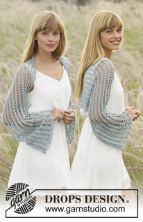 Dancing Damsel / DROPS Extra 0-1278 - Virkad DROPS bolero i ”Lace” med solfjädersmönster.
Stl S - XXXL