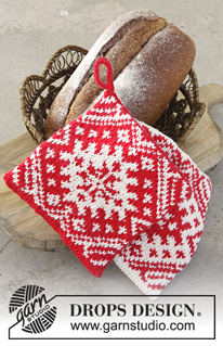Christmas Potholders & Trivets / DROPS Extra 0-1330