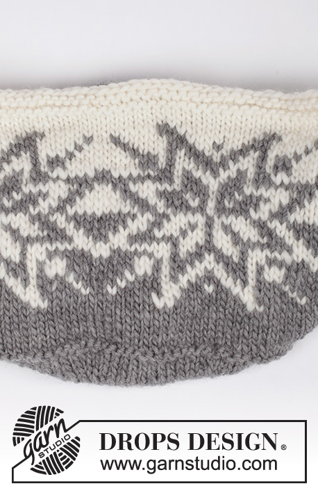 Holiday Project / DROPS Extra 0-1332 - Knitted and felted basket with multi-coloured star pattern in DROPS Snow. Theme: Christmas