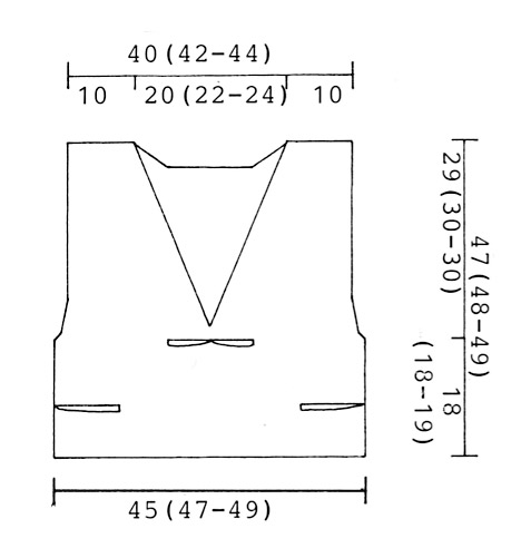 Diagram measurements for DROPS Extra 0-134