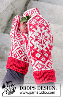 Christmas Mittens / DROPS Extra 0-1341
