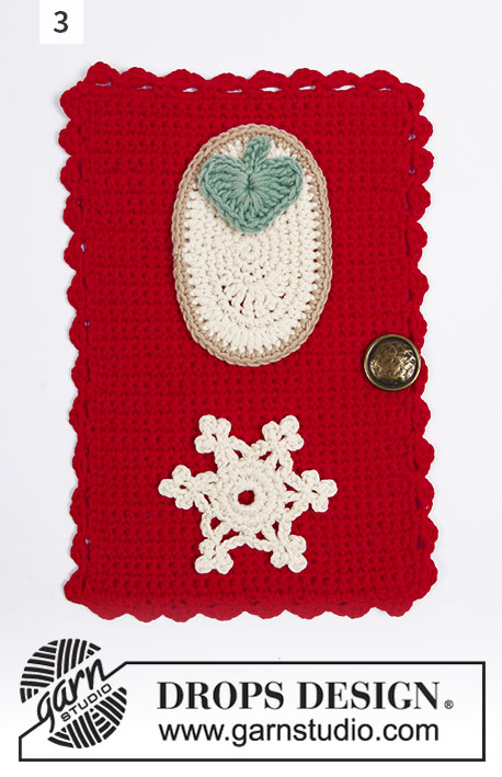 Advent Calendar Doors / DROPS Extra 0-1392 - DROPS Safran lõngast heegeldatud kaunistus Jõulukalender -  kaunistustega uksed jõuludeks
