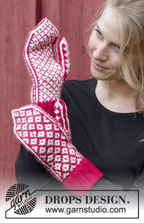 Christmas Mittens / DROPS Extra 0-1404
