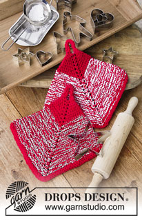 Christmas Potholders & Trivets / DROPS Extra 0-1405