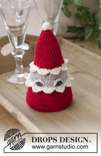 The Santa Bunch / DROPS Extra 0-1411 - Santas a Ganchillo para Navidad. La labor se trabaja con DROPS BabyMerino.
