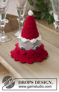 The Santa Bunch / DROPS Extra 0-1411 - Santas a Ganchillo para Navidad. La labor se trabaja con DROPS BabyMerino.