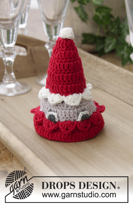 The Santa Bunch / DROPS Extra 0-1411 - Santas a Ganchillo para Navidad. La labor se trabaja con DROPS BabyMerino.