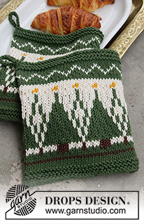 Christmas Potholders & Trivets / DROPS Extra 0-1462