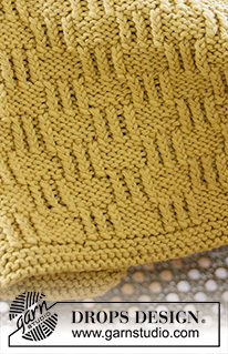 Spring Clean / DROPS Extra 0-1482 - Kötött törlőkendő DROPS Cotton Light fonalból. A darabot körkötőtűn kötjük, oda-vissza haladva, struktúramintával Téma: Húsvét
