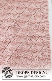 Bright Diamonds / DROPS Extra 0-1491 - DROPS Safran lõngast kootud pitsmustriga pesulapid