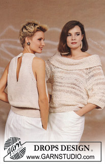 DROPS Extra 0-151 - DROPS jumper in Embrezza and Retinella with large collar. Size S-L.