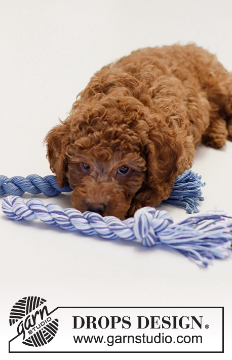 Drag & Pull / DROPS Extra 0-1526 - Leke til hund i DROPS Paris. Arbeidet tvinnes og knytes.