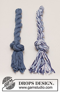 Drag & Pull / DROPS Extra 0-1526 - Leke til hund i DROPS Paris. Arbeidet tvinnes og knytes.