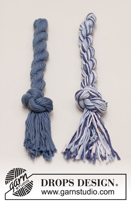 Drag & Pull / DROPS Extra 0-1526 - Leke til hund i DROPS Paris. Arbeidet tvinnes og knytes.