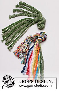 Drag & Pull / DROPS Extra 0-1534 - Leke til hund i DROPS Paris. Arbeidet knytes og flettes.