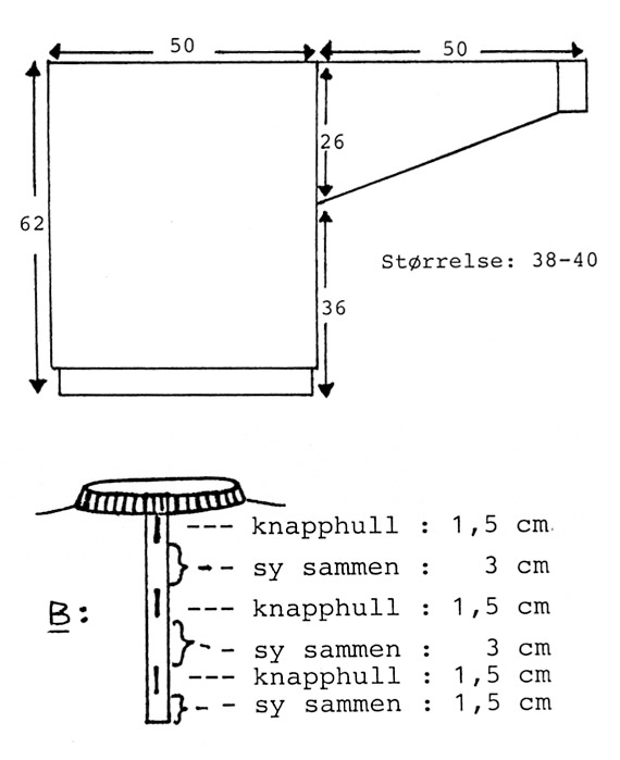 Diagram measurements for DROPS Extra 0-155