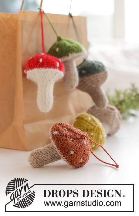 Enchanted Mushrooms / DROPS Extra 0-1584 - Free knitting patterns ...