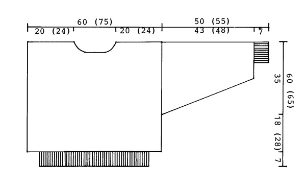 Diagram measurements for DROPS Extra 0-165