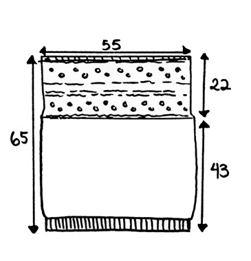 Diagram measurements for DROPS Extra 0-183
