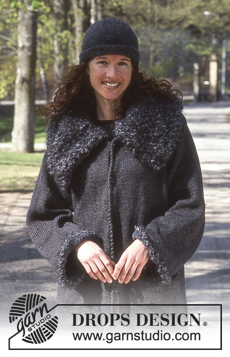 DROPS Extra 0-40 - DROPS jacket in “Alaska” with collar in “Puddel” and “Chenille”.  Size S - L.