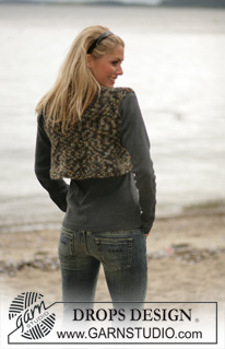 DROPS Extra 0-413 - DROPS Bolero van ”Snow”. Maat XS t/m XL
