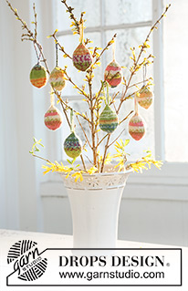 Fabelous Easter Eggs / DROPS Extra 0-502 - Uova di Pasqua DROPS in Fabel.