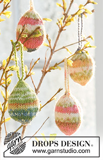 Fabelous Easter Eggs / DROPS Extra 0-502 - Uova di Pasqua DROPS in Fabel.