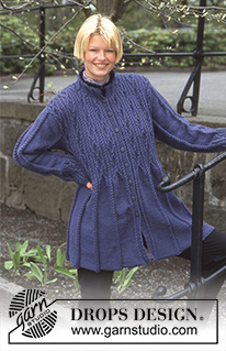 DROPS Extra 0-65 - DROPS jacket with cables in “Camelia”. Size XS – XL.