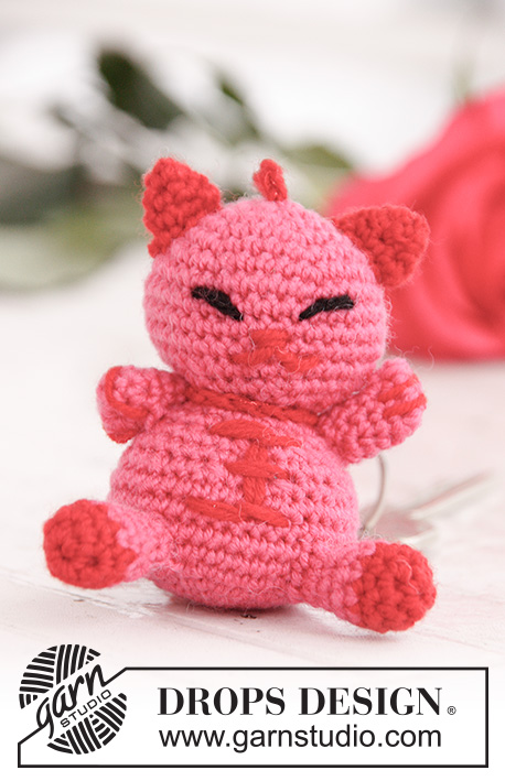 DROPS Extra 0-756 - Hæklet DROPS kat i ”BabyMerino”.