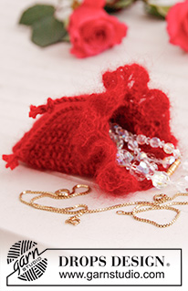 DROPS Extra 0-759 - Pochette DROPS à bijoux, en ”Alpaca” et ”Kid-Silk”. 