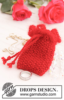 DROPS Extra 0-759 - Pochette DROPS à bijoux, en ”Alpaca” et ”Kid-Silk”. 