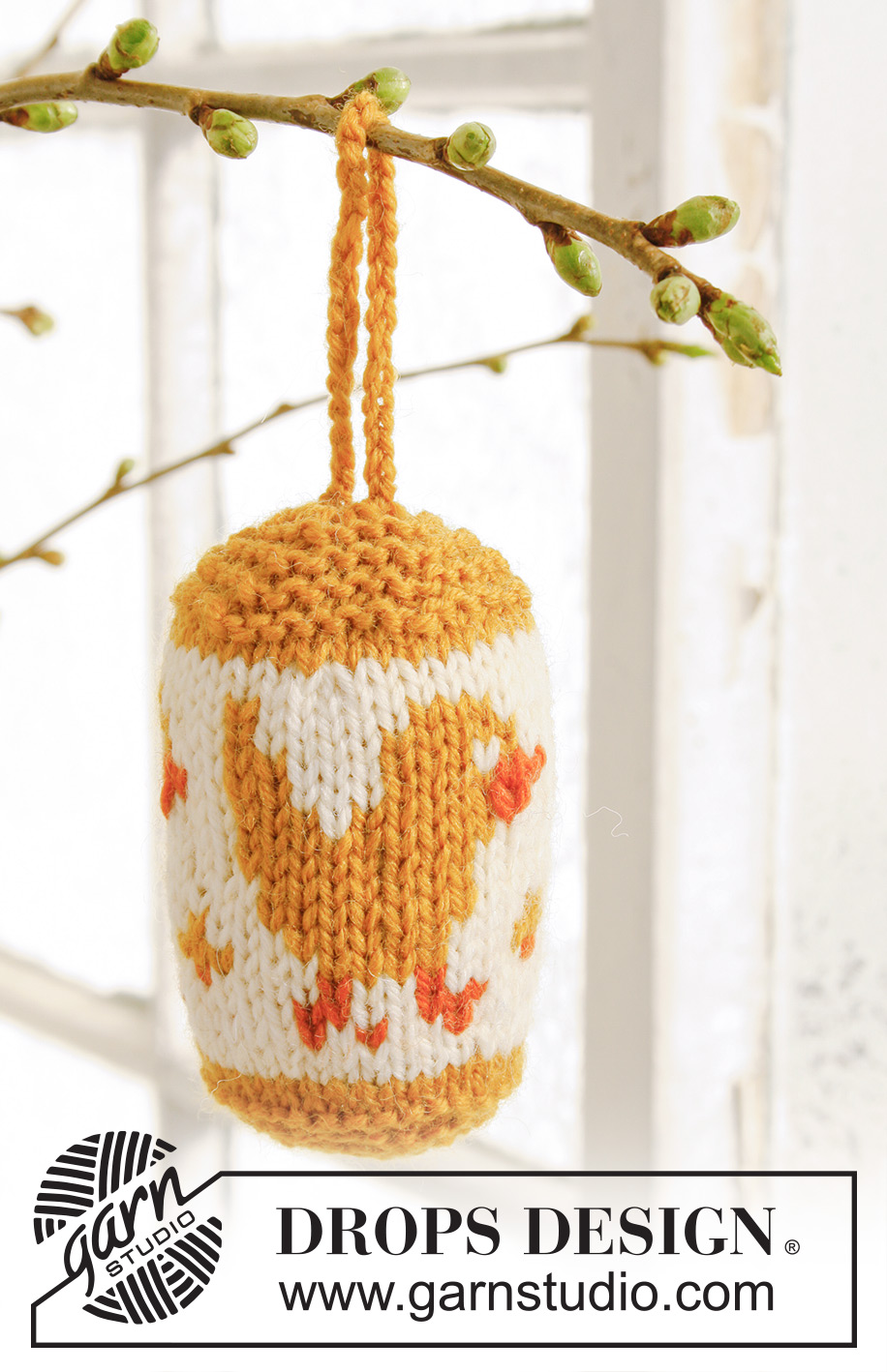 Goldie / DROPS Extra 0-768 - Knitted DROPS Easter egg in ”Karisma”.