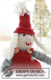 Mrs. Claus / DROPS Extra 0-788 - Mamá Noel DROPS, en ganchillo / crochet, en “Nepal”.