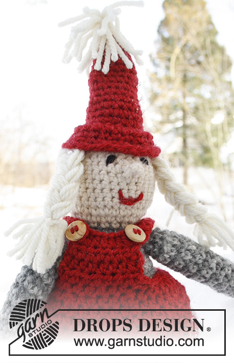 Mrs. Claus / DROPS Extra 0-788 - Mamá Noel DROPS, en ganchillo / crochet, en “Nepal”.