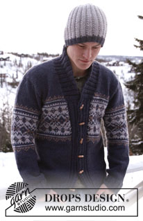 Harald / DROPS Extra 0-813 - DROPS Herrenjacke in ”Alaska”. Grösse S – XXXL.