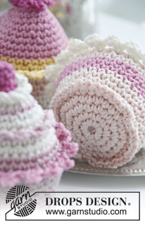 Sweet Sensation / DROPS Extra 0-820 - Hæklet muffin / cupcake i DROPS Muskat