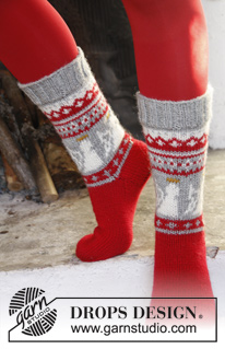 Christmas Socks & Slippers / DROPS Extra 0-989