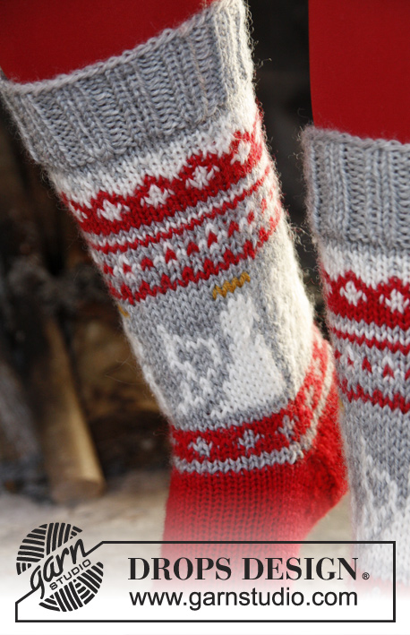 Christmas Socks & Slippers / DROPS Extra 0-989