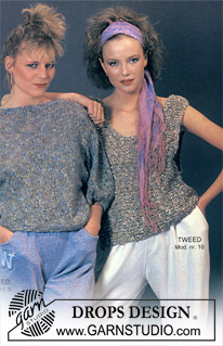 DROPS 1-10 - DROPS sleeveless top in garter st with crochet edges in “Tweed”. Size M.