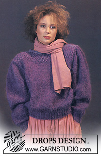 DROPS 1-13 - DROPS jumper with wide sleeves and pleats in “Mohair”. Size  M.